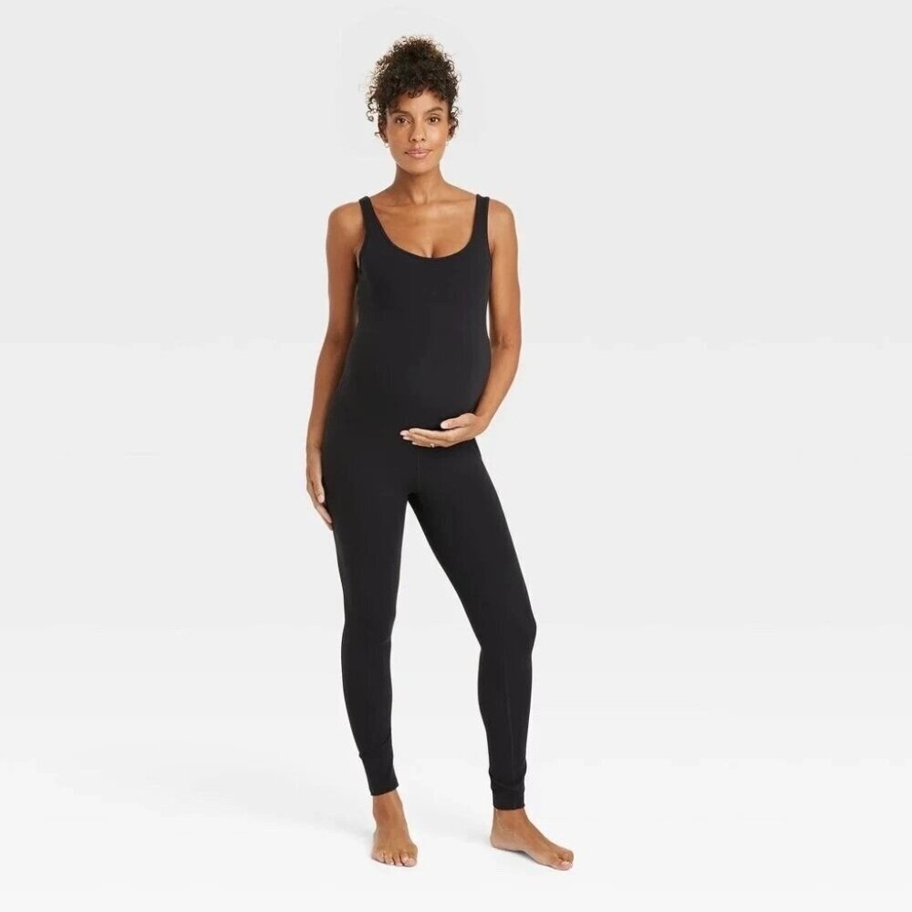 Isabel By Ingrid & Isabel Women's XS Black Maternity Bodysuit Scoop Neck a2446
